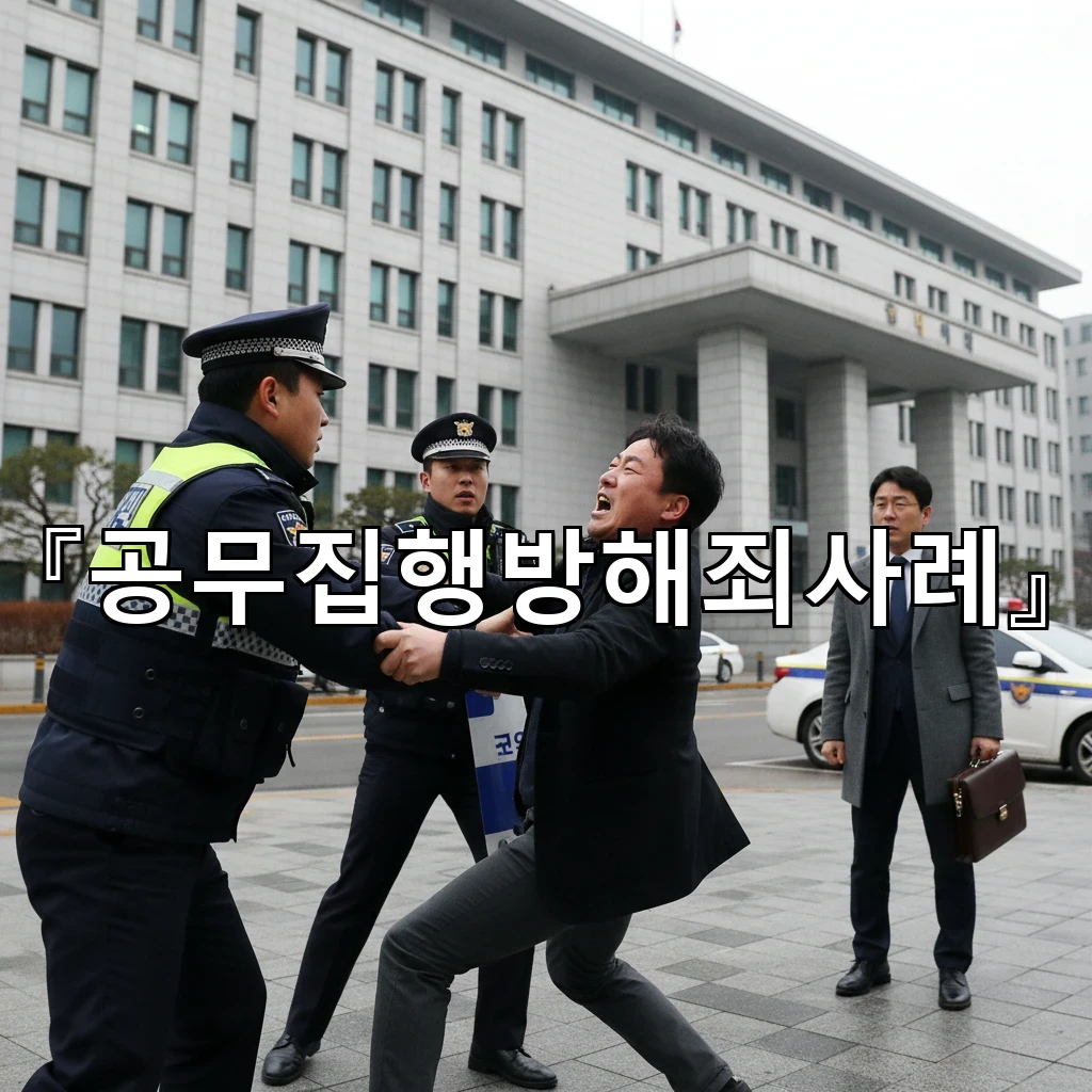 공무집행방해죄사례 체포저항과 단순 항의가 달라지는 판단 포인트