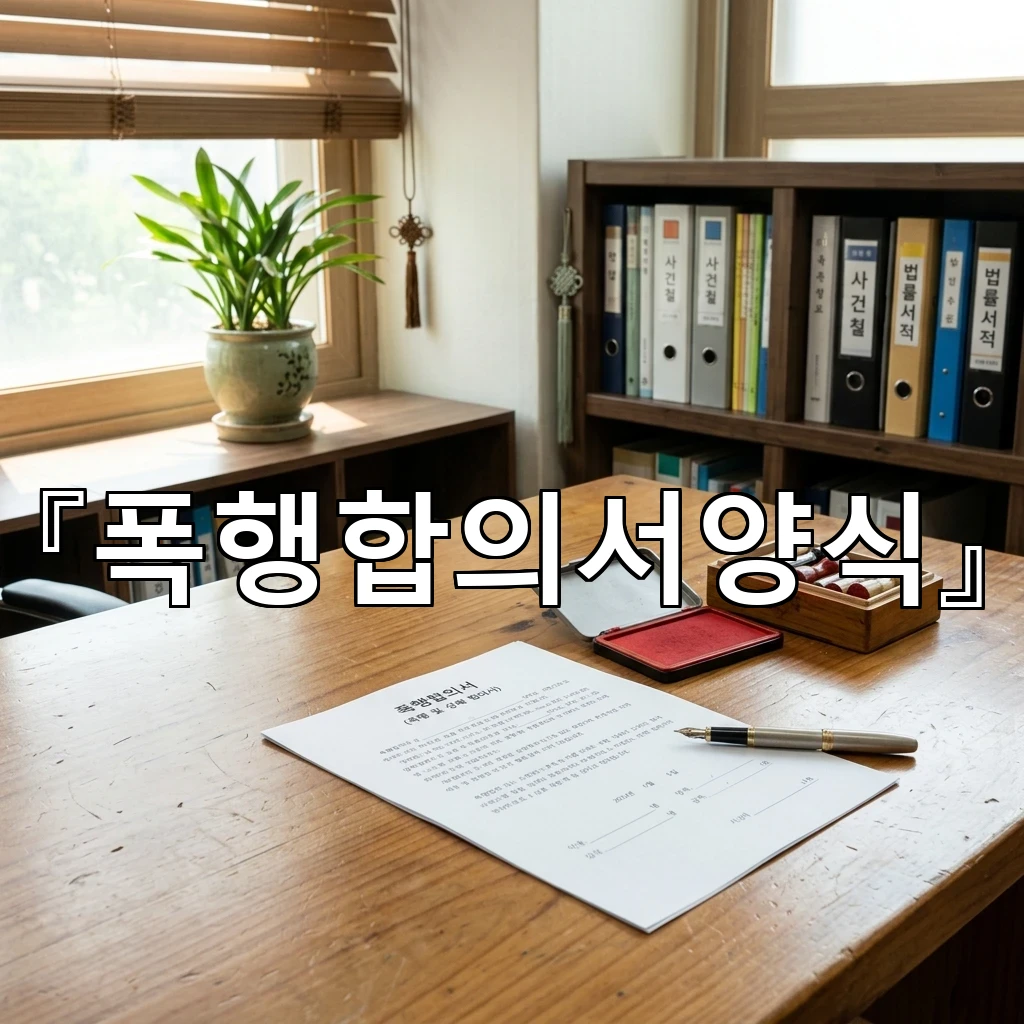 폭행합의서양식 상황별 문구 선택이 중요한 이유를 살펴보기