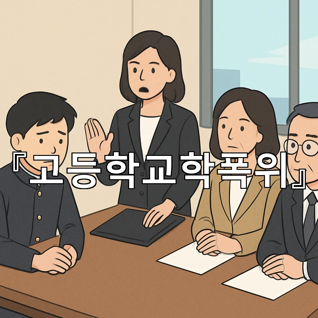 고등학교학폭위 첫 대응이 갈라놓는 결과의 흐름과 준비의 방향
