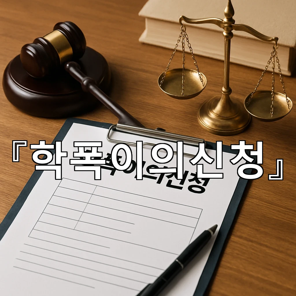 학폭이의신청 흐름을 읽는 첫 단계와 준비 서류의 정리법