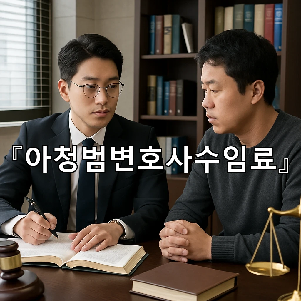 아청범변호사수임료 상담 전 살펴야 할 기준과 준비 과정